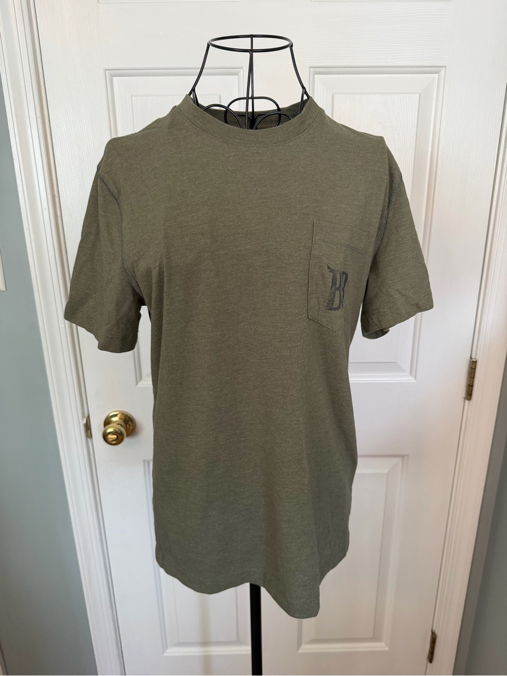 Banana Republic Olive Green Pocket Crewneck Tee